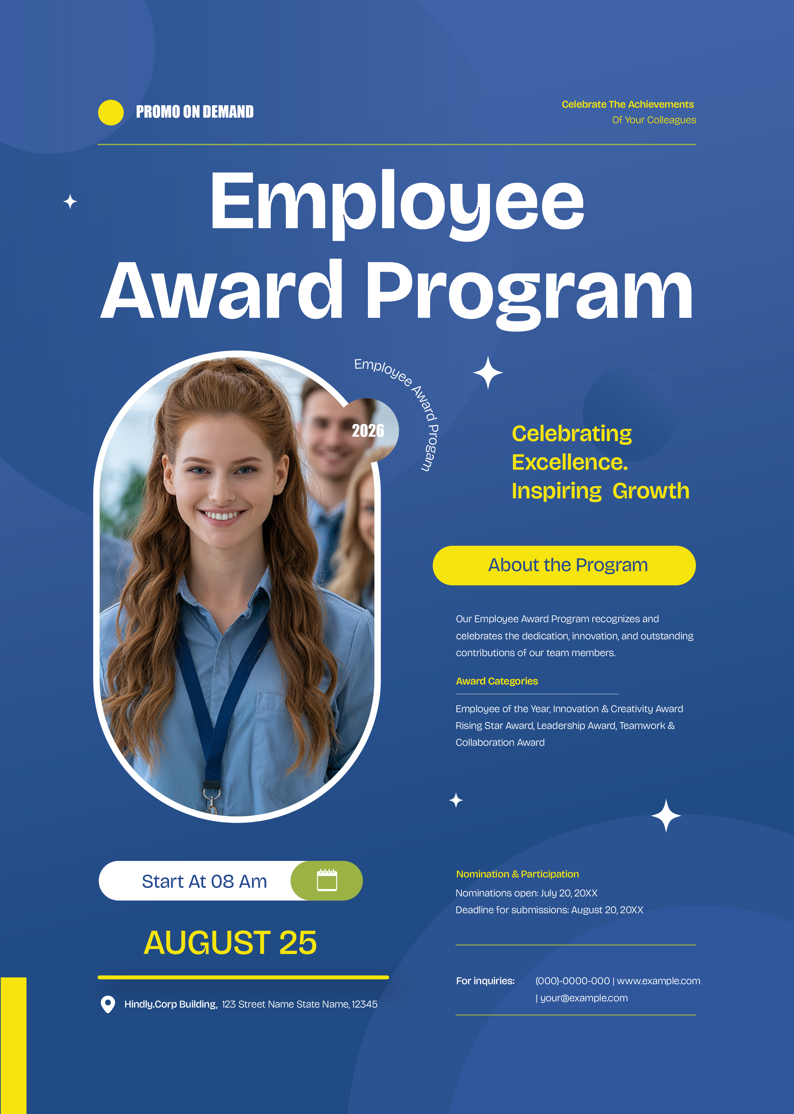 Employees celebrating at a recognition awards event